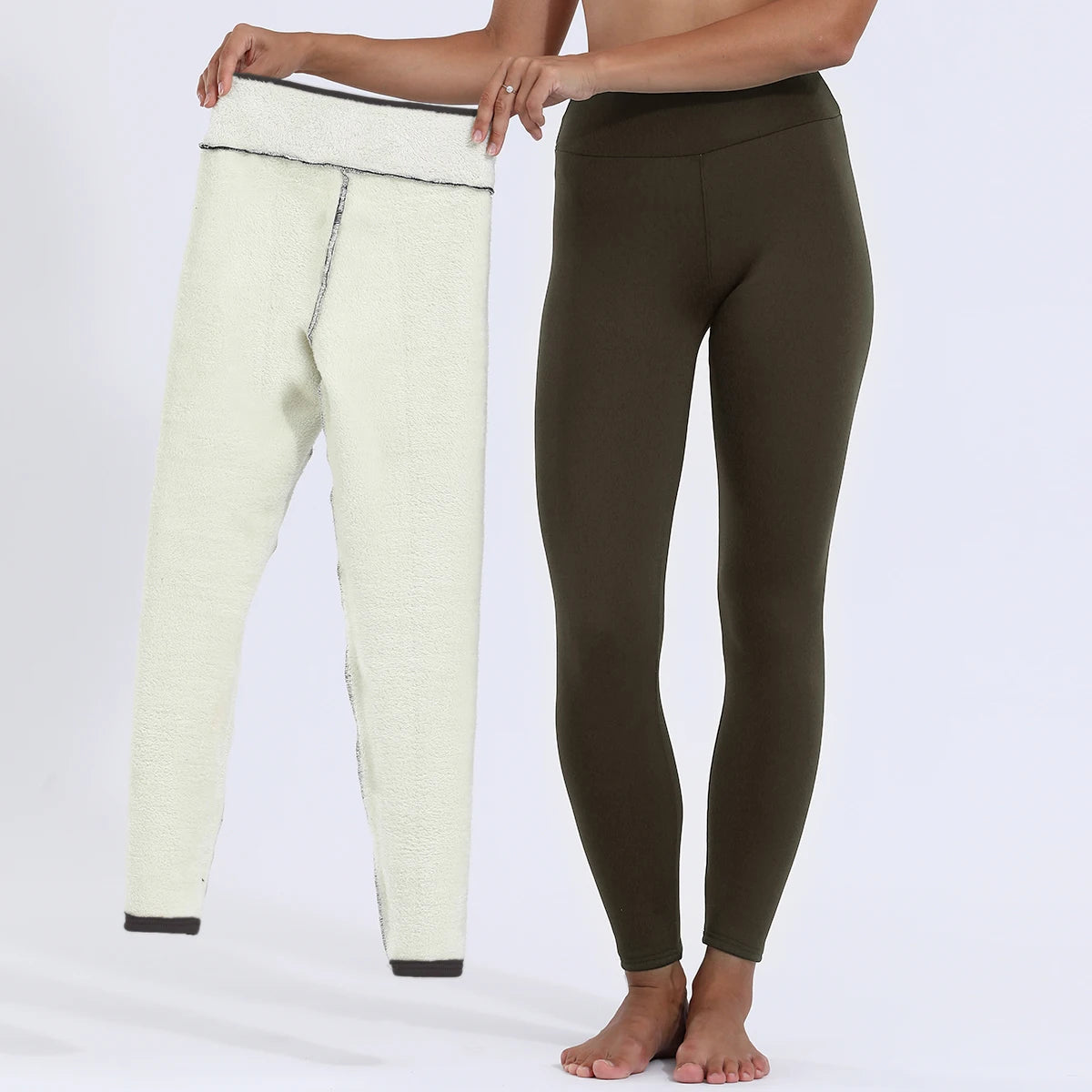 "Cosy up this Winter: Women's Thick Velvet Stretch Leggings For Ultimate Warmth"