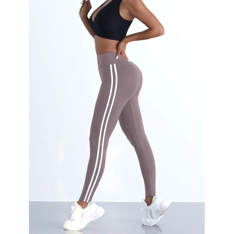 "Women Striped Slim Sports Pants for Gym"