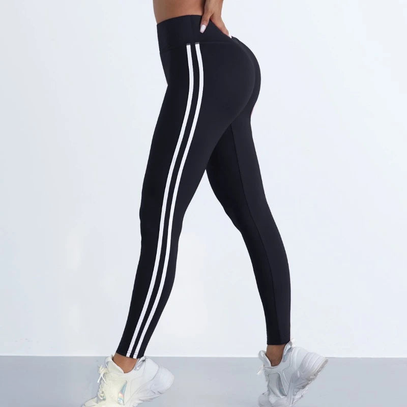 "Women Striped Slim Sports Pants for Gym"